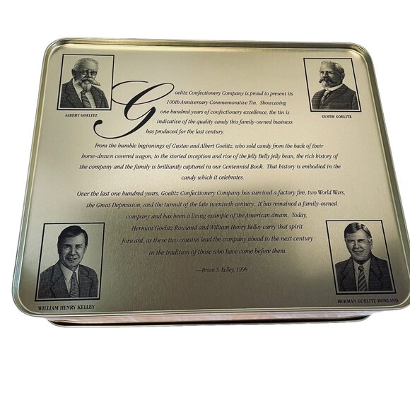 Vintage 1960's Special Centennial Edition GOELITZ Confectionary Candy Tin 10" x - Picture 4 of 5
